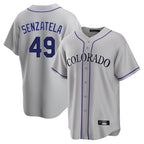 Crovyle C.Rockies #49 Antonio Senzatela Player Gray Game Home Stitched Jerseys