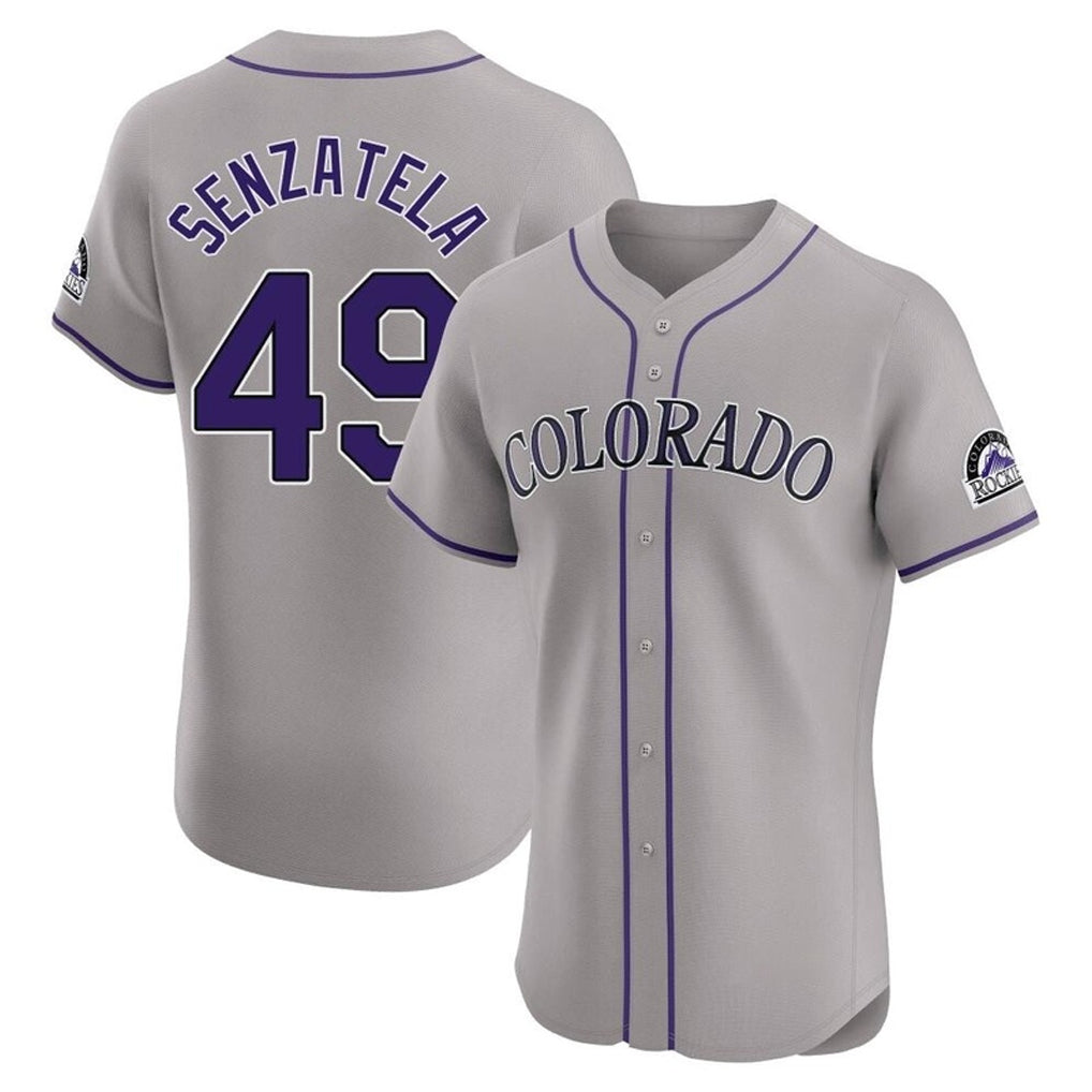 Crovyle C.Rockies #49 Antonio Senzatela Player Gray Limited Elite Home Stitched Jerseys