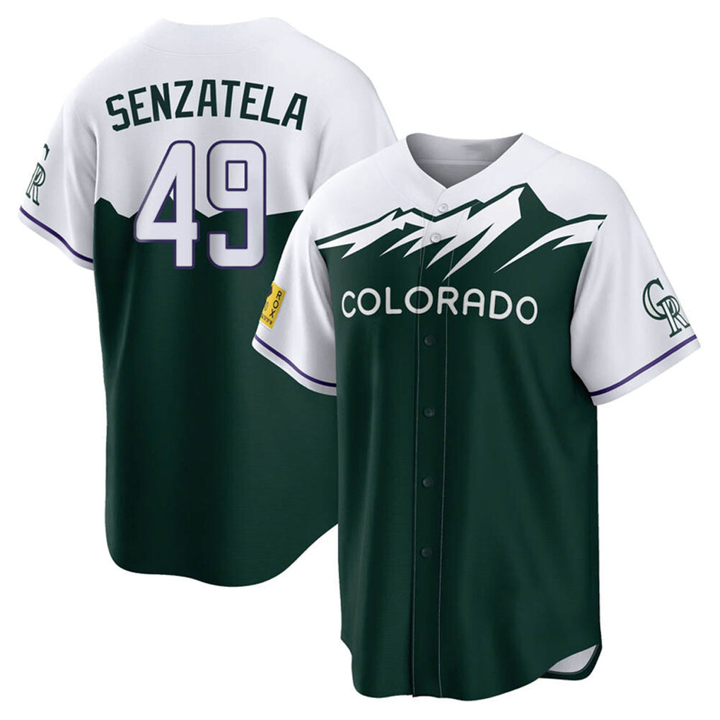 Crovyle C.Rockies #49 Antonio Senzatela Player Green City Connect Home Game Stitched Jerseys