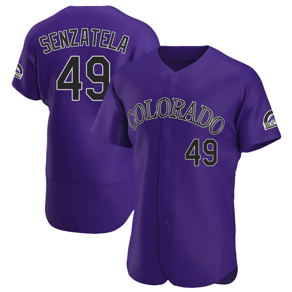 Crovyle C.Rockies #49 Antonio Senzatela Player Purple Limited Elite Home Stitched Jerseys