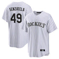 Crovyle C.Rockies #49 Antonio Senzatela Player White Game Home Stitched Jerseys