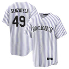 Crovyle C.Rockies #49 Antonio Senzatela Player White Game Home Stitched Jerseys