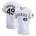 Crovyle C.Rockies #49 Antonio Senzatela Player White Limited Elite Home Stitched Jerseys