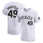 Crovyle C.Rockies #49 Antonio Senzatela Player White Limited Elite Home Stitched Jerseys