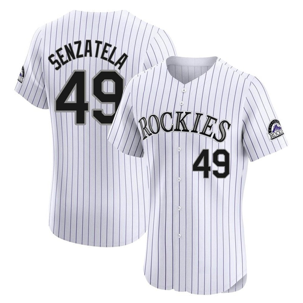 Crovyle C.Rockies #49 Antonio Senzatela Player White Limited Elite Home Stitched Jerseys