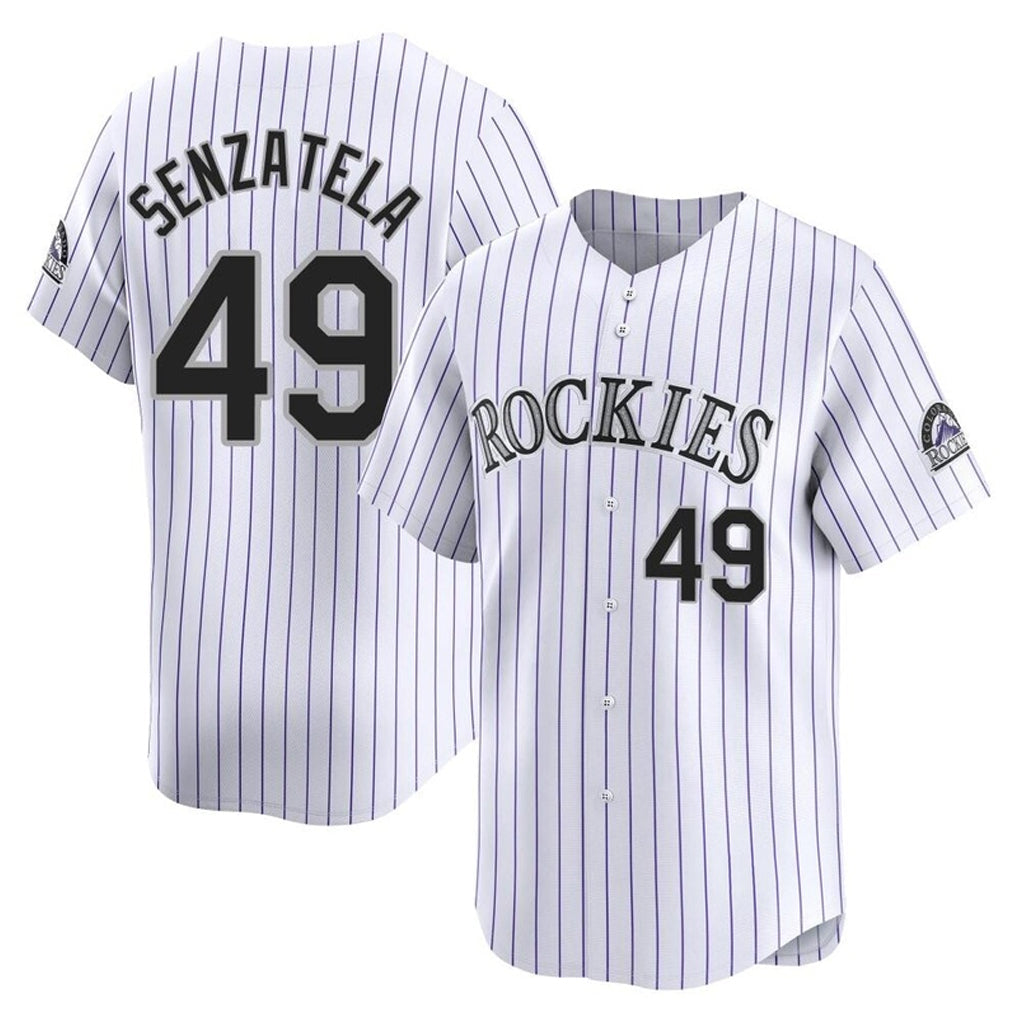Crovyle C.Rockies #49 Antonio Senzatela Player White Limited Home Stitched Jerseys
