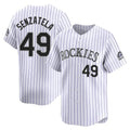 Crovyle C.Rockies #49 Antonio Senzatela Player White Limited Home Stitched Jerseys