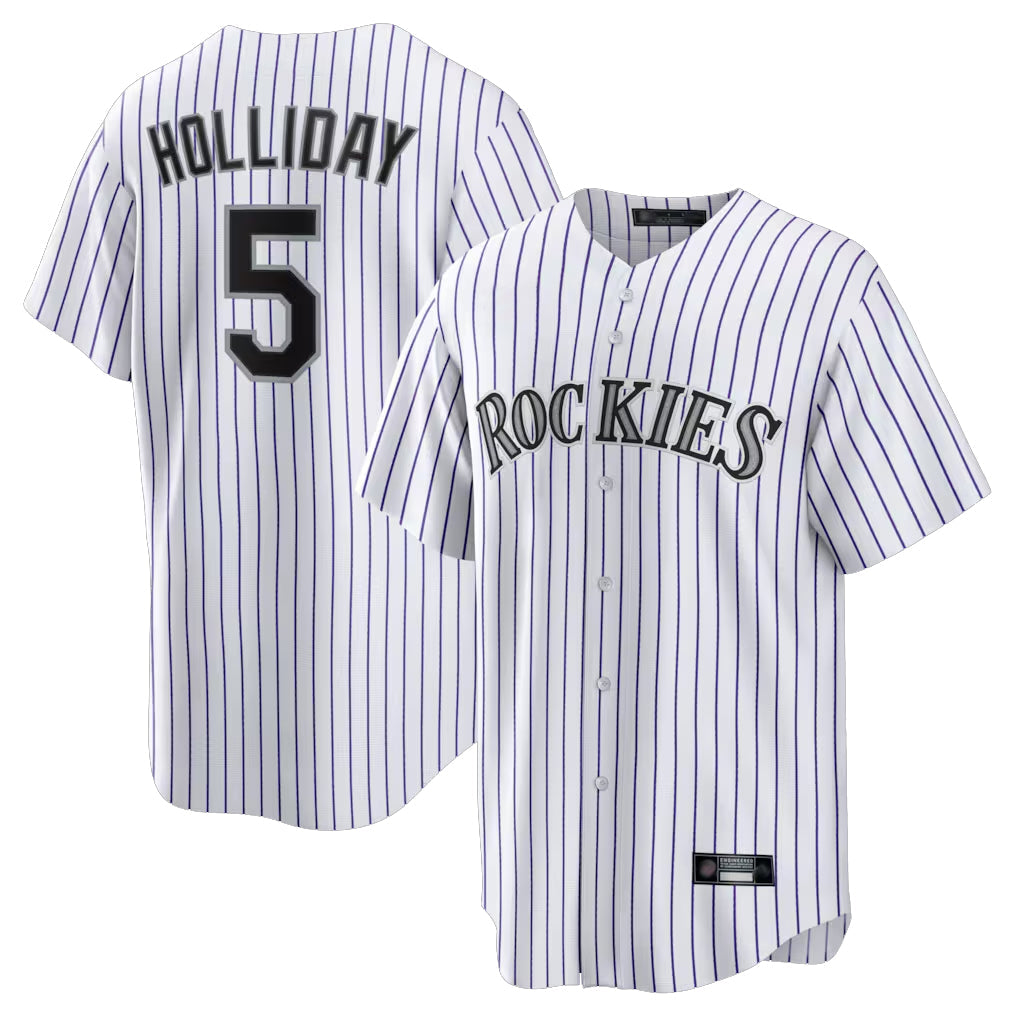 Crovyle C.Rockies #5 Matt Holliday Player White Game Home Stitched Jerseys