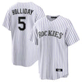 Crovyle C.Rockies #5 Matt Holliday Player White Game Home Stitched Jerseys