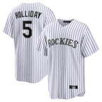 Crovyle C.Rockies #5 Matt Holliday Player White Game Home Stitched Jerseys