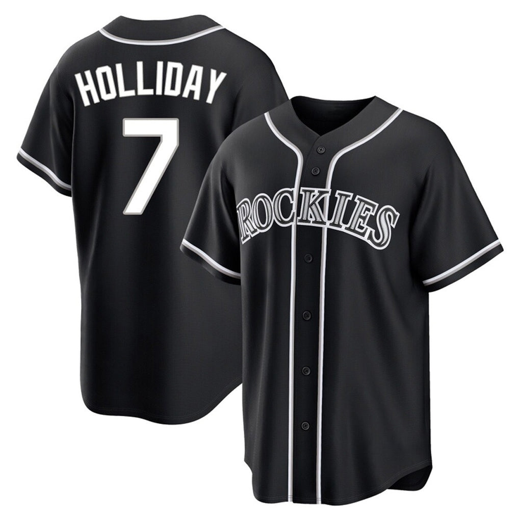 Crovyle C.Rockies #7 Matt Holliday Player Black Fashion Out Home Game Stitched Jerseys