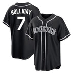 Crovyle C.Rockies #7 Matt Holliday Player Black Fashion Out Home Game Stitched Jerseys