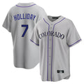 Crovyle C.Rockies #7 Matt Holliday Player Gray Game Home Stitched Jerseys