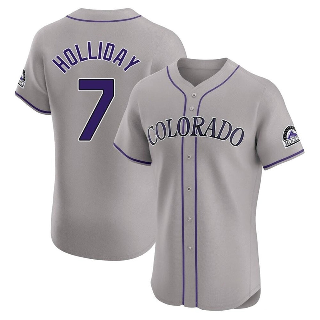 Crovyle C.Rockies #7 Matt Holliday Player Gray Limited Elite Home Stitched Jerseys