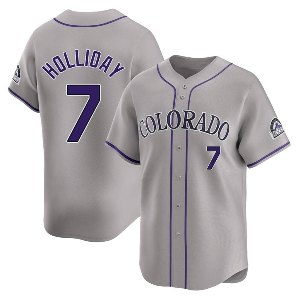 Crovyle C.Rockies #7 Matt Holliday Player Gray Limited Home Stitched Jerseys
