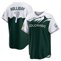 Crovyle C.Rockies #7 Matt Holliday Player Green City Connect Home Game Stitched Jerseys