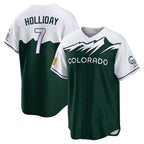 Crovyle C.Rockies #7 Matt Holliday Player Green City Connect Home Game Stitched Jerseys