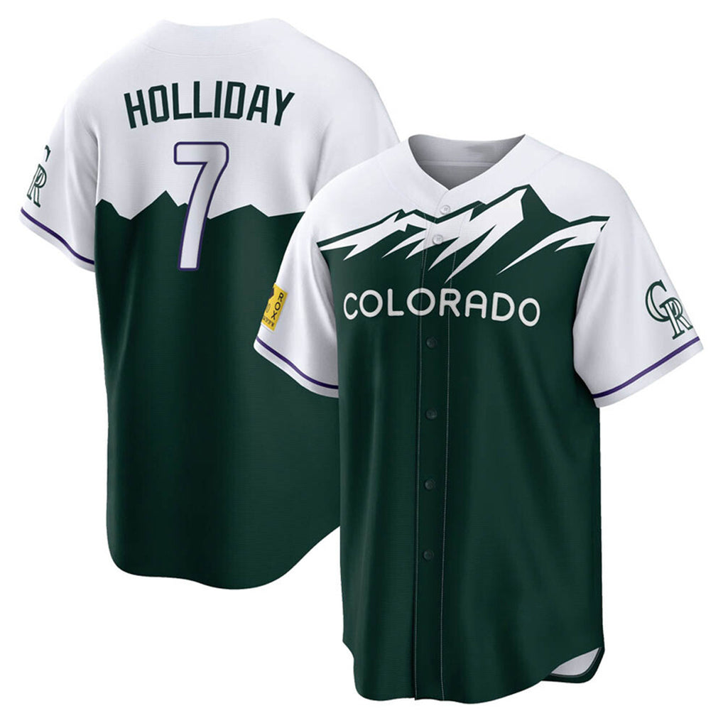 Crovyle C.Rockies #7 Matt Holliday Player Green City Connect Home Game Stitched Jerseys