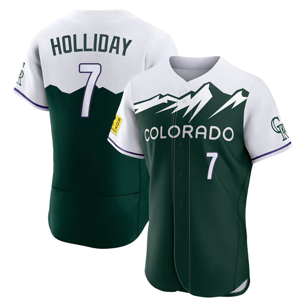Crovyle C.Rockies #7 Matt Holliday Player Green City Connect Limited Elite Home Stitched Jerseys