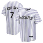 Crovyle C.Rockies #7 Matt Holliday Player White Game Home Stitched Jerseys