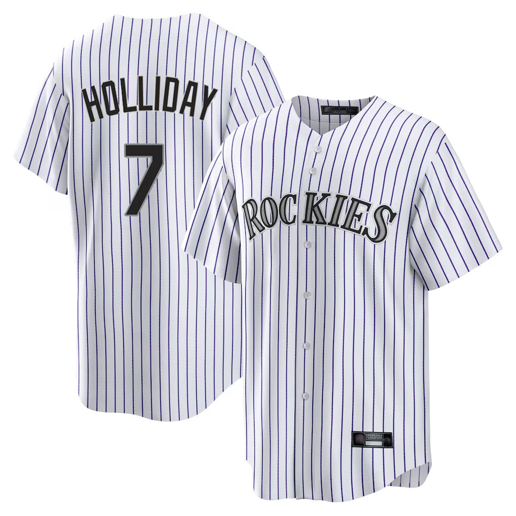 Crovyle C.Rockies #7 Matt Holliday Player White Game Home Stitched Jerseys