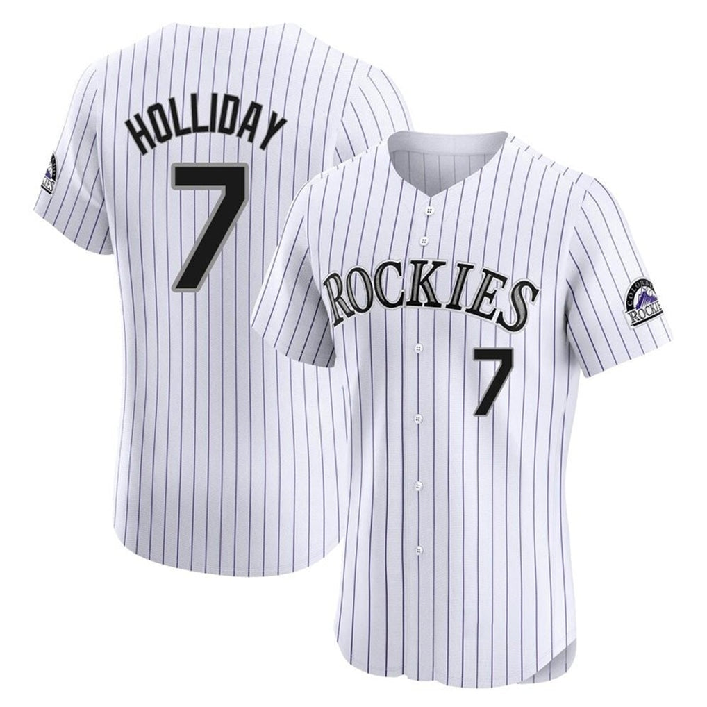 Crovyle C.Rockies #7 Matt Holliday Player White Limited Elite Home Stitched Jerseys