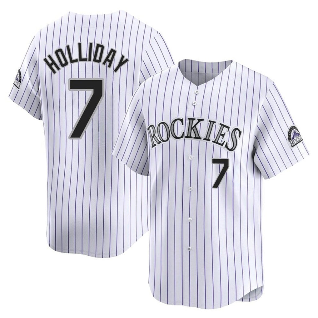 Crovyle C.Rockies #7 Matt Holliday Player White Limited Home Stitched Jerseys
