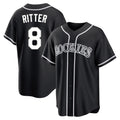 Crovyle C.Rockies #8 Ryan Ritter Player Black Fashion Out Home Game Stitched Jerseys