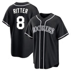 Crovyle C.Rockies #8 Ryan Ritter Player Black Fashion Out Home Game Stitched Jerseys
