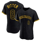 Crovyle C.Rockies #8 Ryan Ritter Player Black Snake Skin City Limited Elite Home Stitched Jerseys