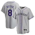 Crovyle C.Rockies #8 Ryan Ritter Player Gray Game Home Stitched Jerseys