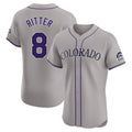 Crovyle C.Rockies #8 Ryan Ritter Player Gray Limited Elite Home Stitched Jerseys