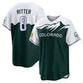 Crovyle C.Rockies #8 Ryan Ritter Player Green City Connect Home Game Stitched Jerseys