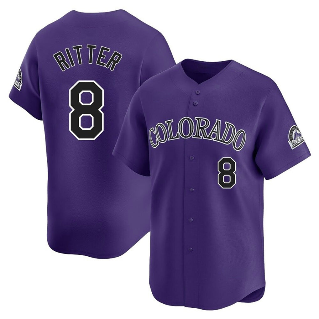 Crovyle C.Rockies #8 Ryan Ritter Player Purple Limited Home Stitched Jerseys