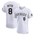 Crovyle C.Rockies #8 Ryan Ritter Player White Limited Elite Home Stitched Jerseys