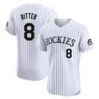 Crovyle C.Rockies #8 Ryan Ritter Player White Limited Elite Home Stitched Jerseys