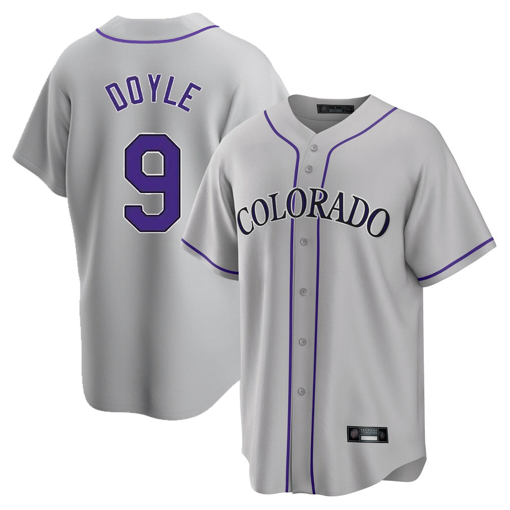 Crovyle C.Rockies #9 Brenton Doyle Player Gray Game Home Stitched Jerseys