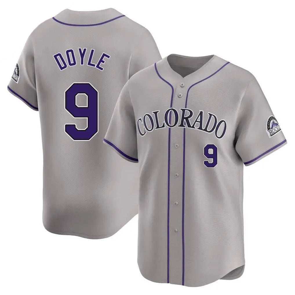 Crovyle C.Rockies #9 Brenton Doyle Player Gray Limited Home Stitched Jerseys