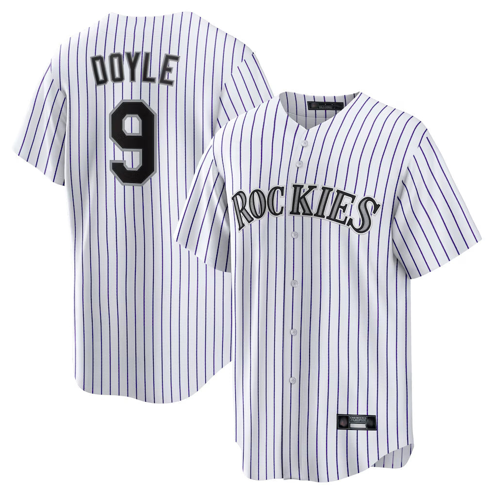Crovyle C.Rockies #9 Brenton Doyle Player White Game Home Stitched Jerseys