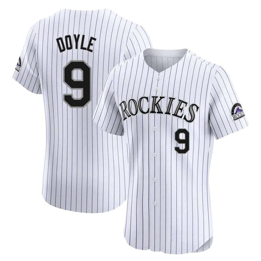 Crovyle C.Rockies #9 Brenton Doyle Player White Limited Elite Home Stitched Jerseys