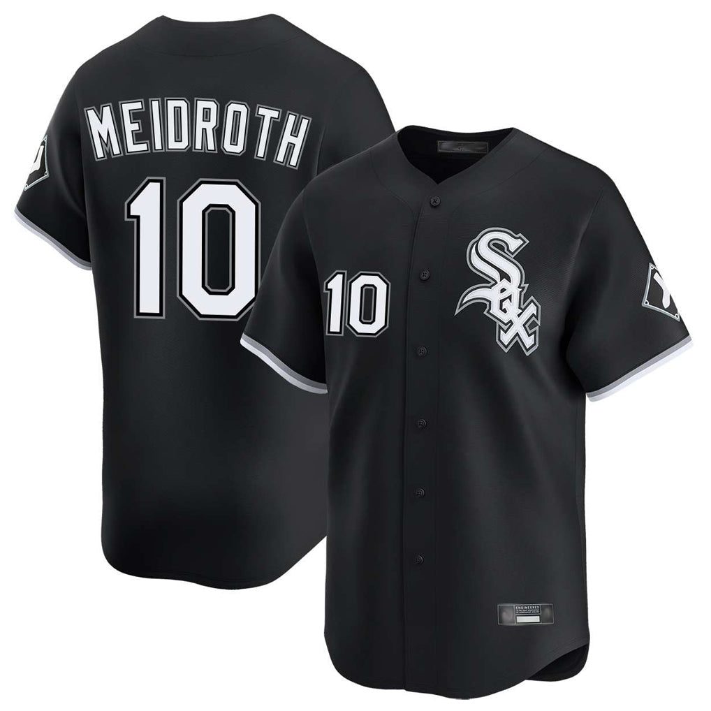 Crovyle C.White Sox #10 Chase Meidroth Player Black Limited Home Stitched Jerseys