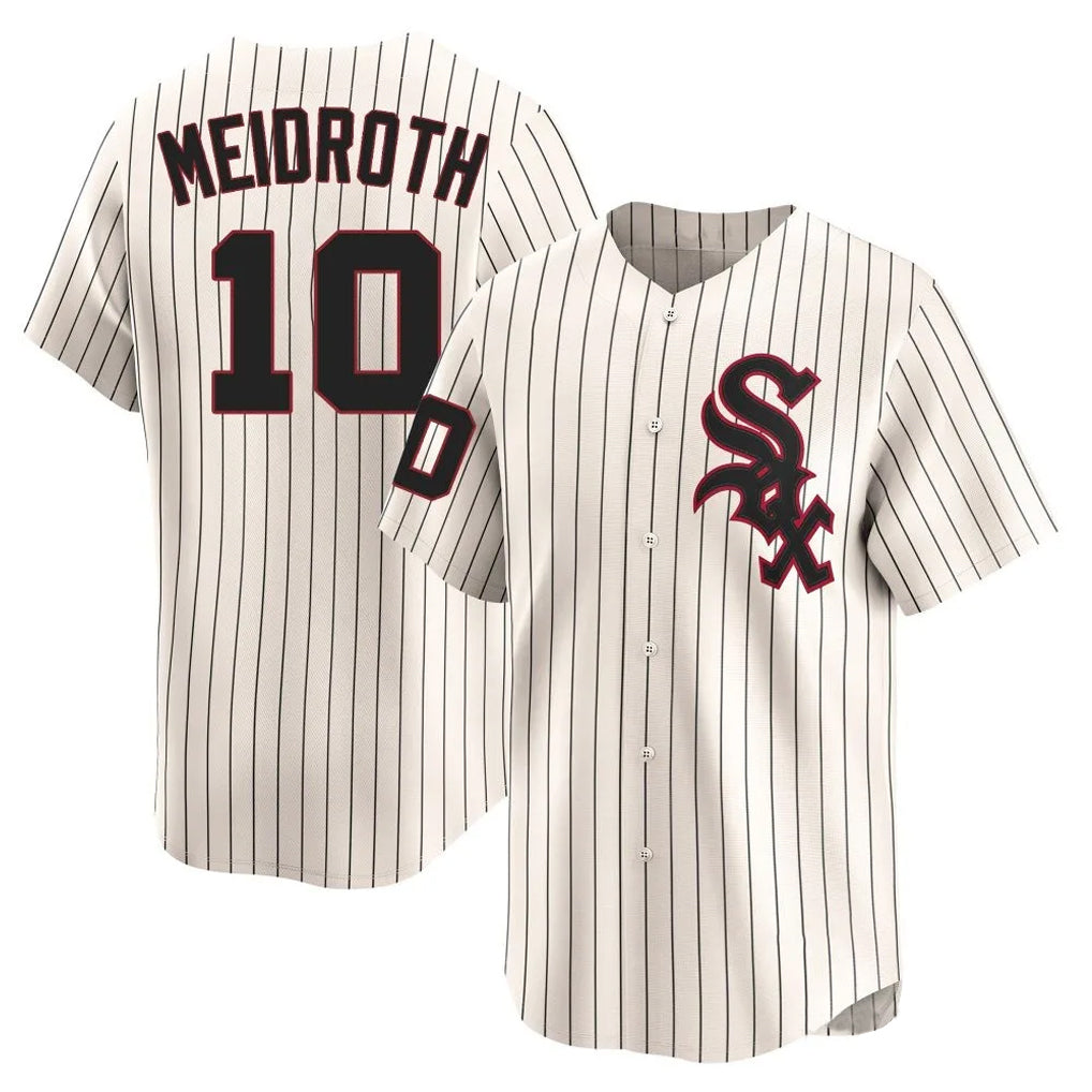 Crovyle C.White Sox #10 Chase Meidroth Player Cream Cooperstown Collection Limited Home Stitched Jerseys