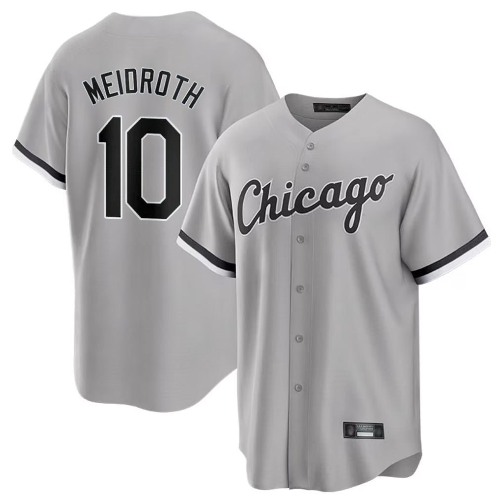 Crovyle C.White Sox #10 Chase Meidroth Player Gray Road Limited Home Stitched Jerseys