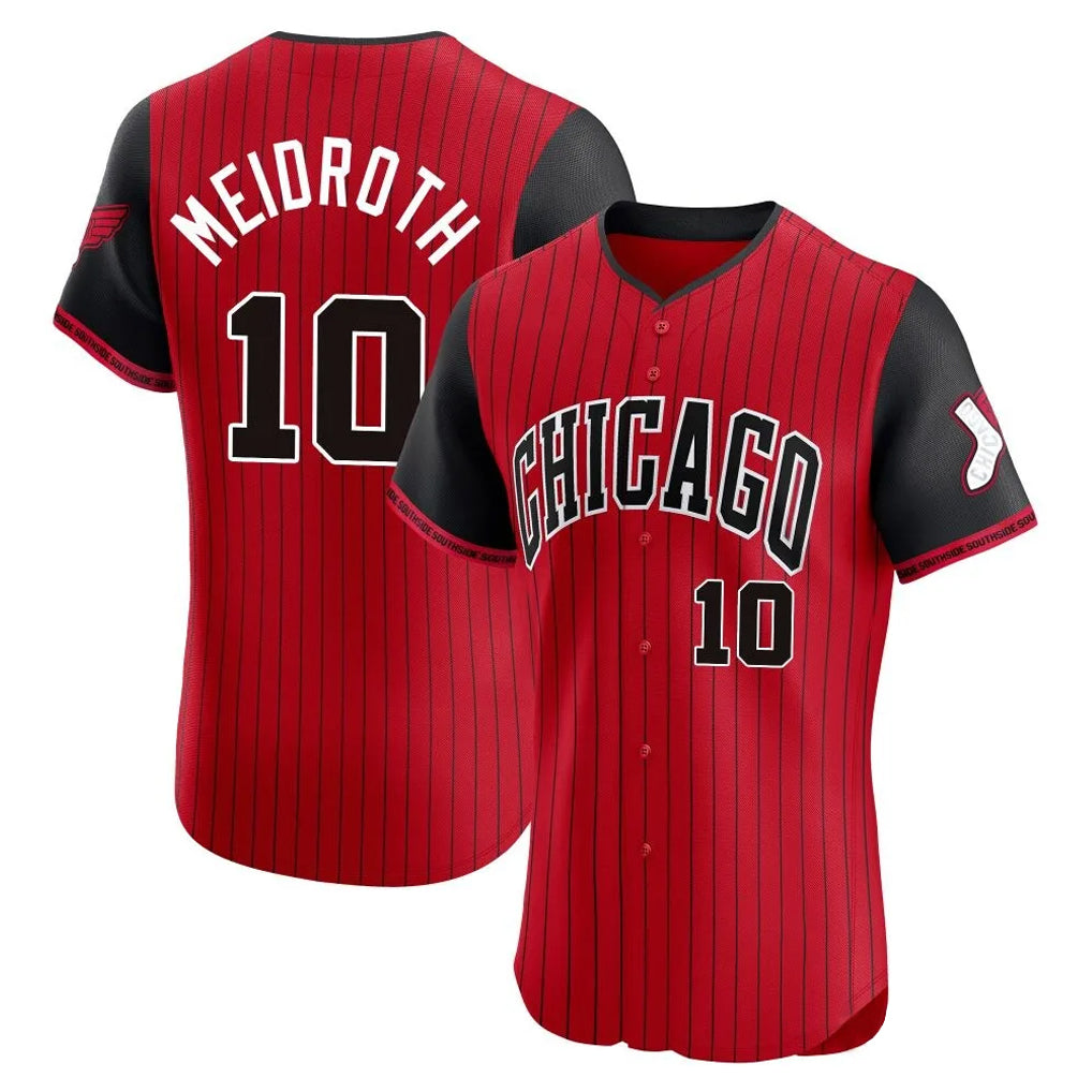 Crovyle C.White Sox #10 Chase Meidroth Player Red City Connect Limited Elite Home Stitched Jerseys