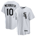 Crovyle C.White Sox #10 Chase Meidroth Player White Stripe Home Game Stitched Jerseys