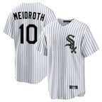 Crovyle C.White Sox #10 Chase Meidroth Player White Stripe Home Game Stitched Jerseys
