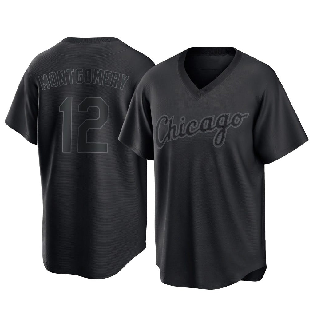 Crovyle C.White Sox #12 Colson Montgomery Player Black T-shirt Home Game Stitched Jerseys