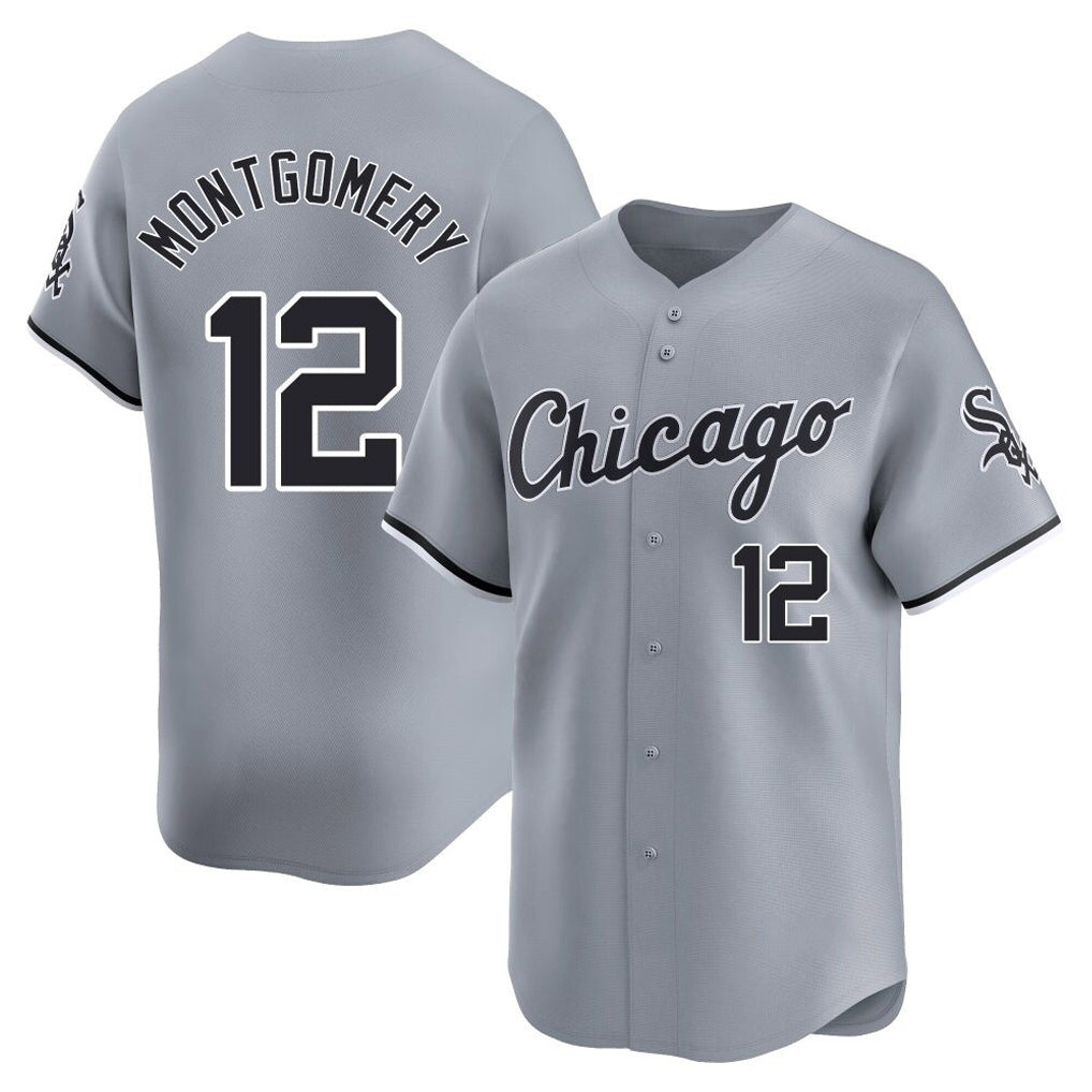 Crovyle C.White Sox #12 Colson Montgomery Player Gray Road Limited Home Stitched Jerseys