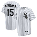 Crovyle C.White Sox #15 Sean Newcomb Player White Stripe Home Game Stitched Jerseys