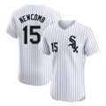 Crovyle C.White Sox #15 Sean Newcomb Player White Stripe Limited Elite Home Stitched Jerseys